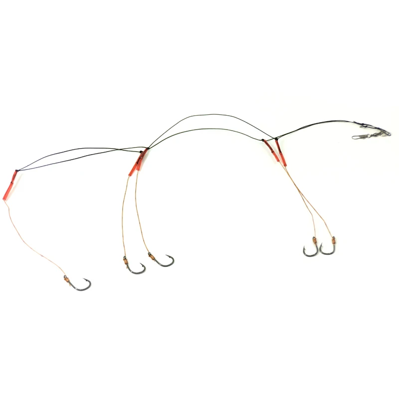 1psc 5 #-14 # Fishhooks Thép Không Gỉ Giàn Khoan Xoay Câu Mồi Pesca Mồi Móc Đơn Kết Hợp 5 móc Khóa Móc Nhỏ