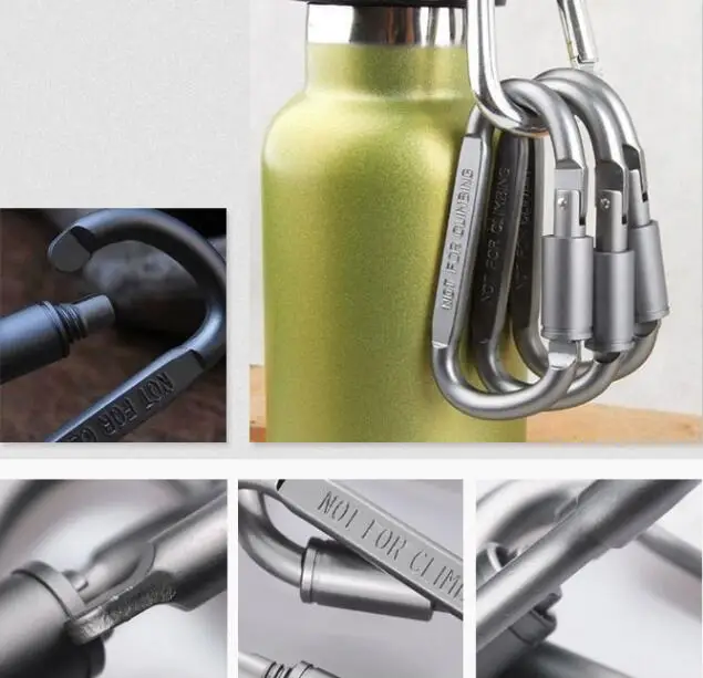 4Pcs Carabiner 여행 키트 캠핑 장비 합금 알루미늄 생존 장비 캠프 등산 후크 야외 Carabiner GYH