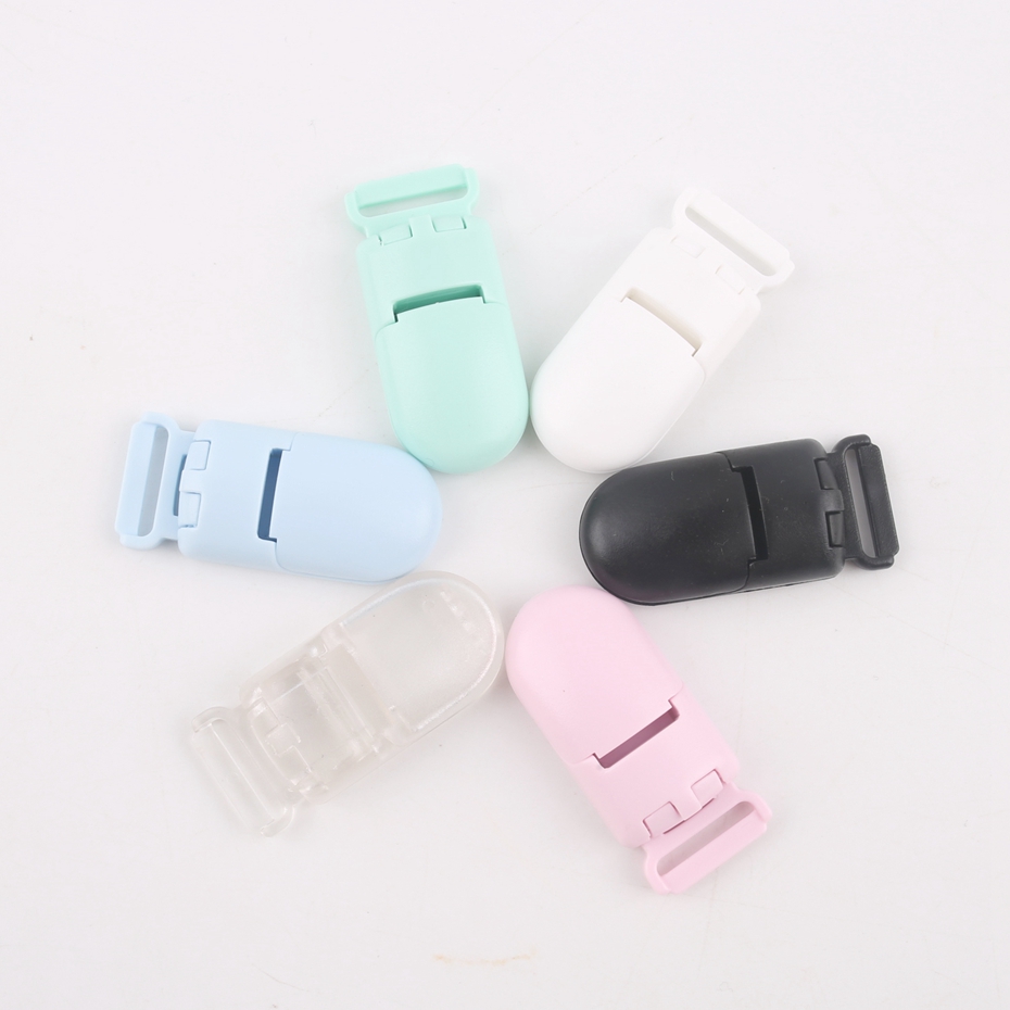 Bite Bites 20PCS Bonbonfarben Kunststoff Lätzchenhalter Clips Babyzubehör Schnullerclips Baby Geschenk DIY Material Baby Beißring