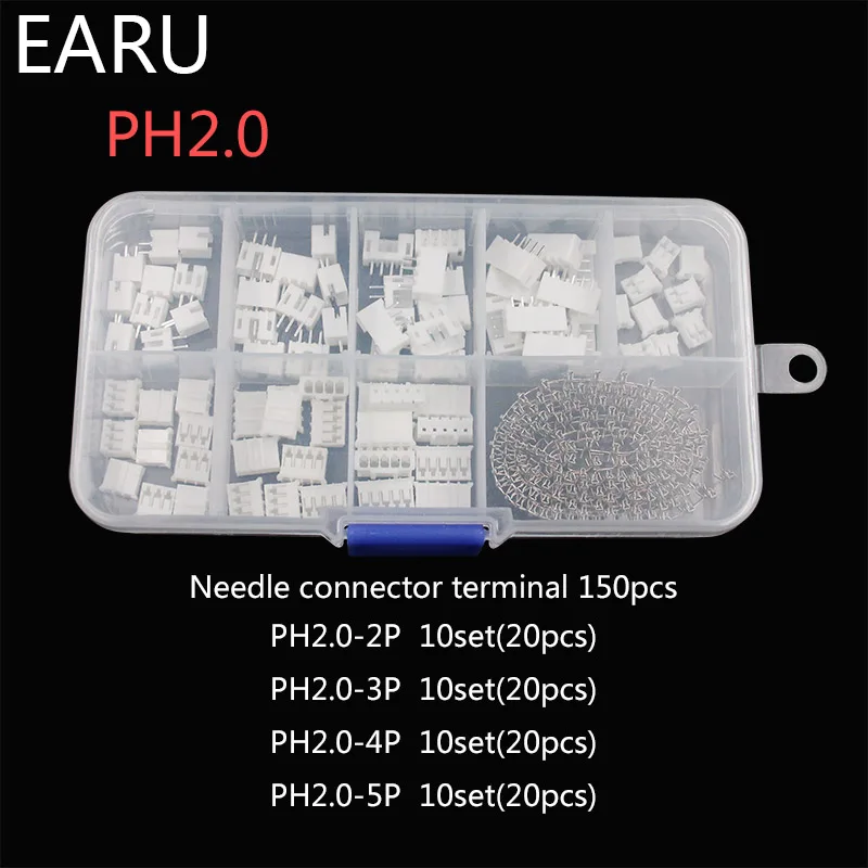 230 pcs XH2.54 PH2.0 2 p 3 p 4 p 5 pin 2.54mm 2.0mm Sân Thiết Bị Đầu Cuối Kit Nhà Ở pin Tiêu Đề JST Nối Dây Kết Nối Bộ Chuyển Đổi