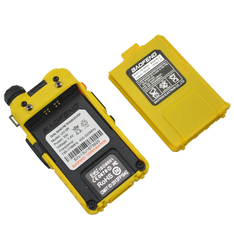 Baofeng Walkie Talkie UV-5R Dualband Two Way Radio VHF/UHF 136-174MHz & 400-520MHz FM Portable Transceiver with Earpiece