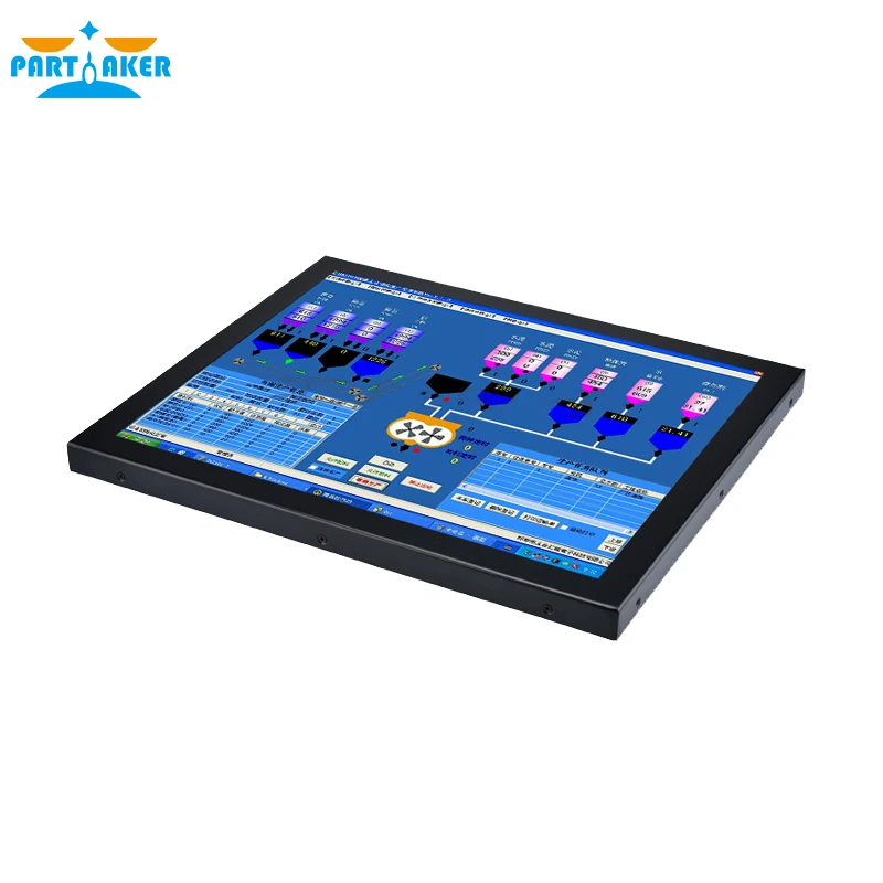 Fanless All In One Computer 19 Inch Made-In-China 5 Wire Resistive Touch Screen Intel J1900 Quad Core Partaker Elite Z16