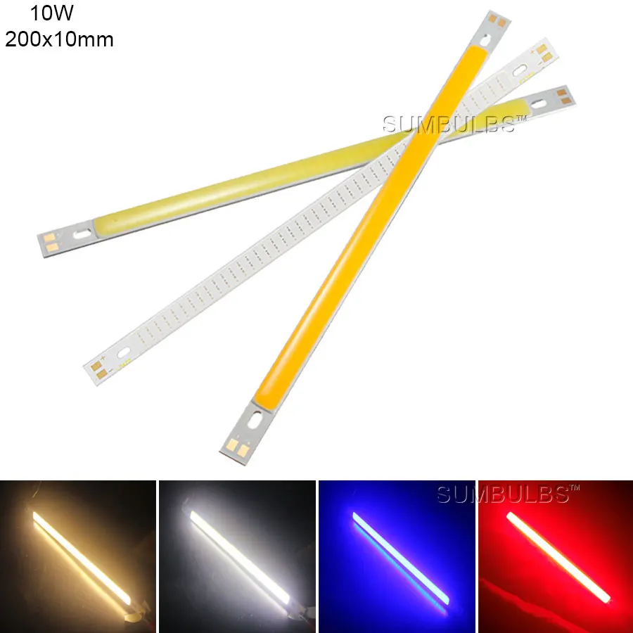 Sumbulbs 12V COB Bóng Đèn LED 2W-200W Trắng Xanh Đỏ Màu Tròn COB LED thanh Đèn Dây DC12V DIY Đèn Chip
