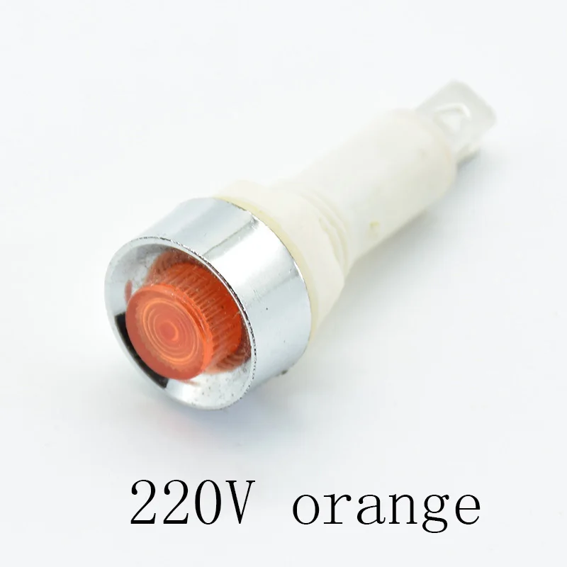 Bộ 5 Đèn Tín Hiệu Bảng Điều Khiển Gắn Neon Đèn Báo Đỏ Xanh Vàng Đèn 220V 12 V/24VDC 10mm NHC Phi Công Hướng Dẫn
