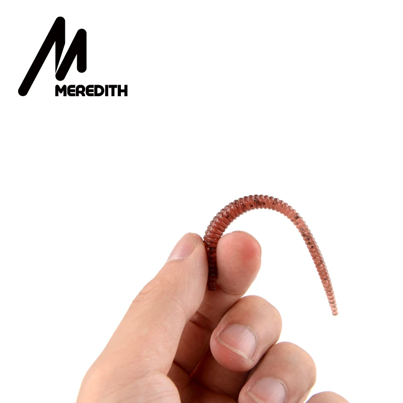 MEREDITH Chậm SinkingTrout Con Sâu Mồi Câu Mềm 60Mm 80Mm Nhân Tạo Mồi Câu Cá Biển Sâu Giun Đất Câu Cá Mềm Mồi Wobblers