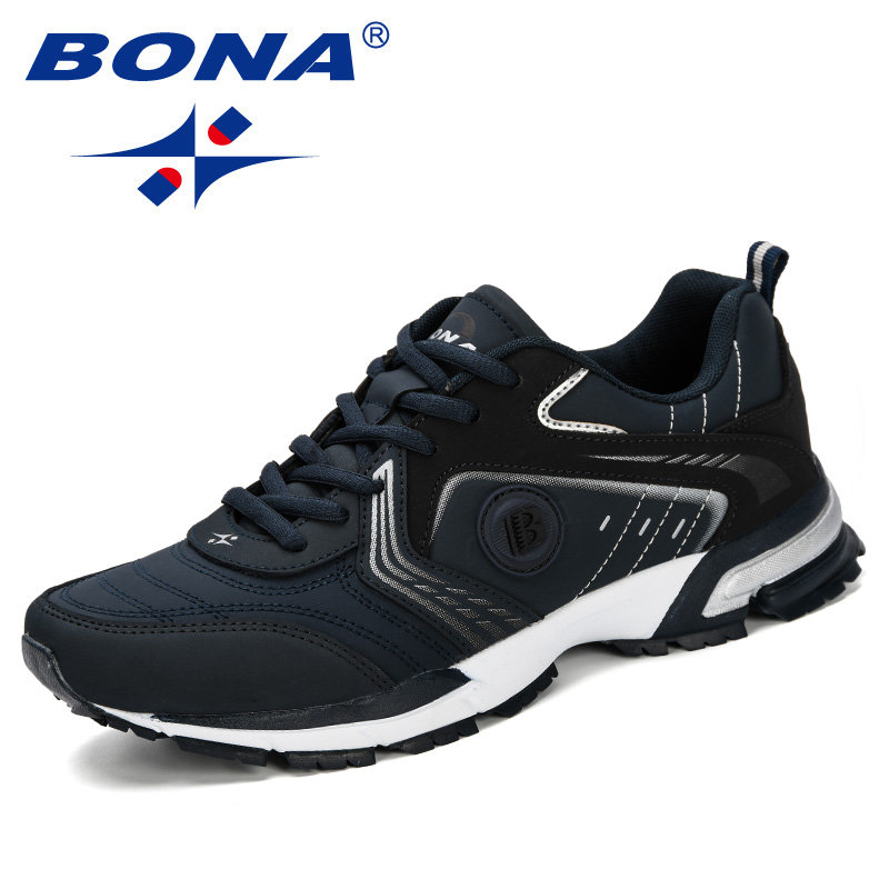 BONA, zapatillas para correr a la moda para hombre, zapatillas ligeras transpirables para exteriores, zapatillas deportivas con cordones para hombre, zapatillas deportivas para caminar y trotar, cómodas para hombre