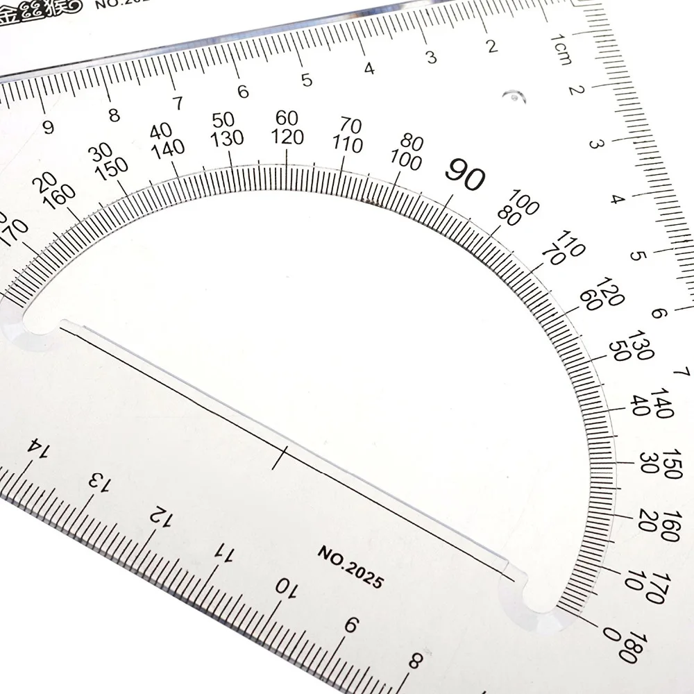 XRHYY Bộ 2 chiếc 30/60, 45 Độ Tam Giác Protractor THƯỚC VẼ Dụng Cụ