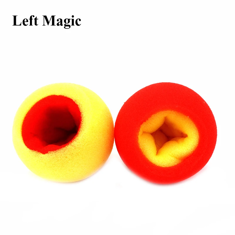 2 unids/set bola de esponja que cambia de Color, trucos de magia, esponjas súper suaves divertidas, bola que cambia, accesorios mágicos cuadrados de primer plano para escenario