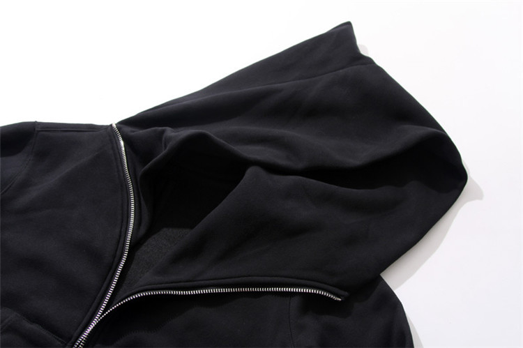 새로운 후드 티 남성 지퍼 카디건 하라주쿠 블랙 스웨터 힙합 스와그 스타일 스케이트 보드 streetwear 망토 후드 자켓 코트