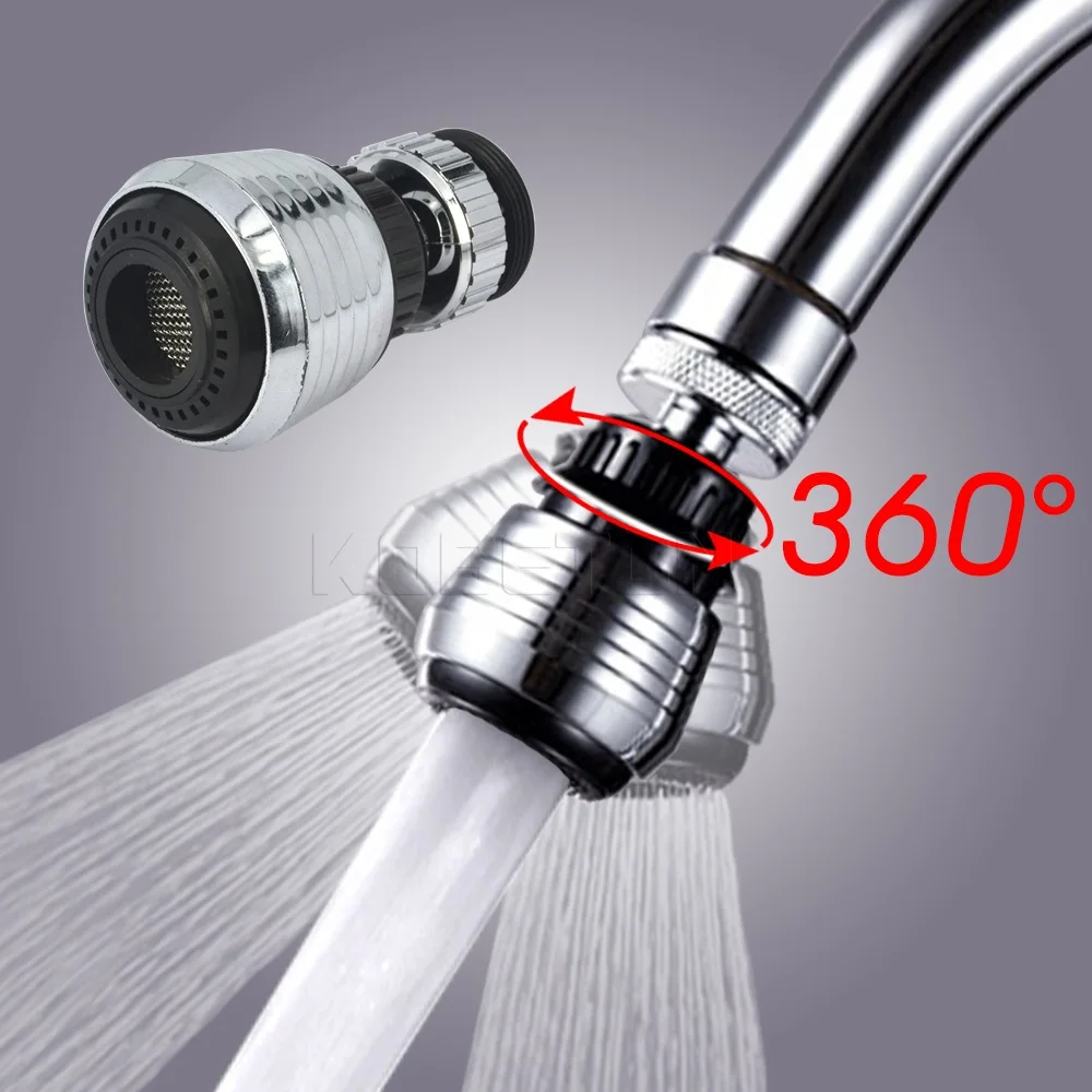 Boyage 360 หมุนก๊อกน้ําห้องครัว Bubbler น้ําหมุนหัวอะแดปเตอร์ Water Saving TAP Connector Diffuser ก๊อกน้ํามัลติฟังก์ชั่น