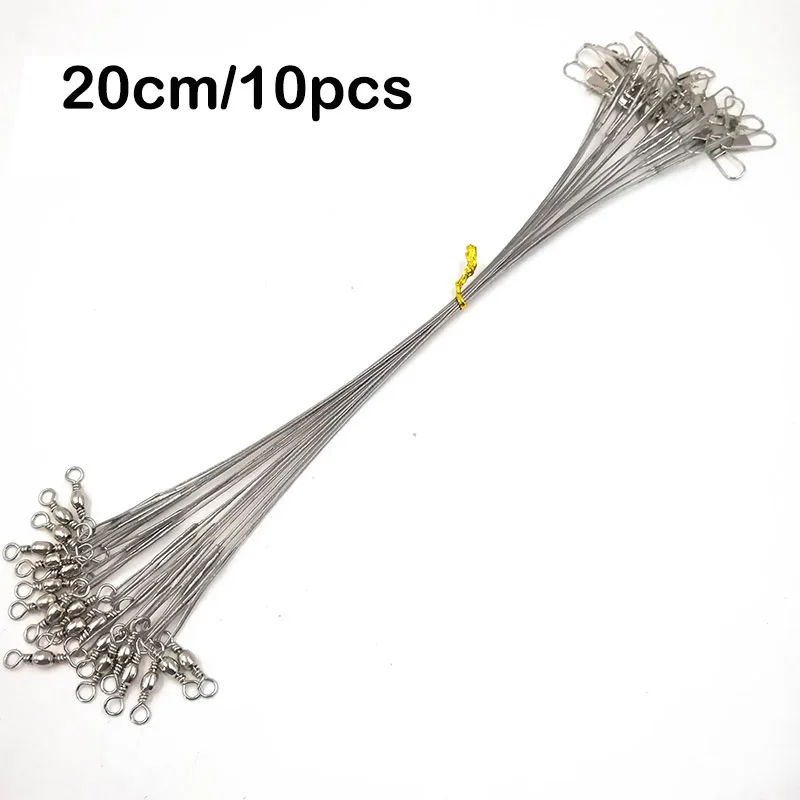 10 Chiếc Thép Không Gỉ Dây Câu Cá Dây Thép Lãnh Đạo Có Tay Olta Phụ Kiện Câu Cá Lõi Chì Dây Câu Cá Lãnh Đạo Dây Câu pesca