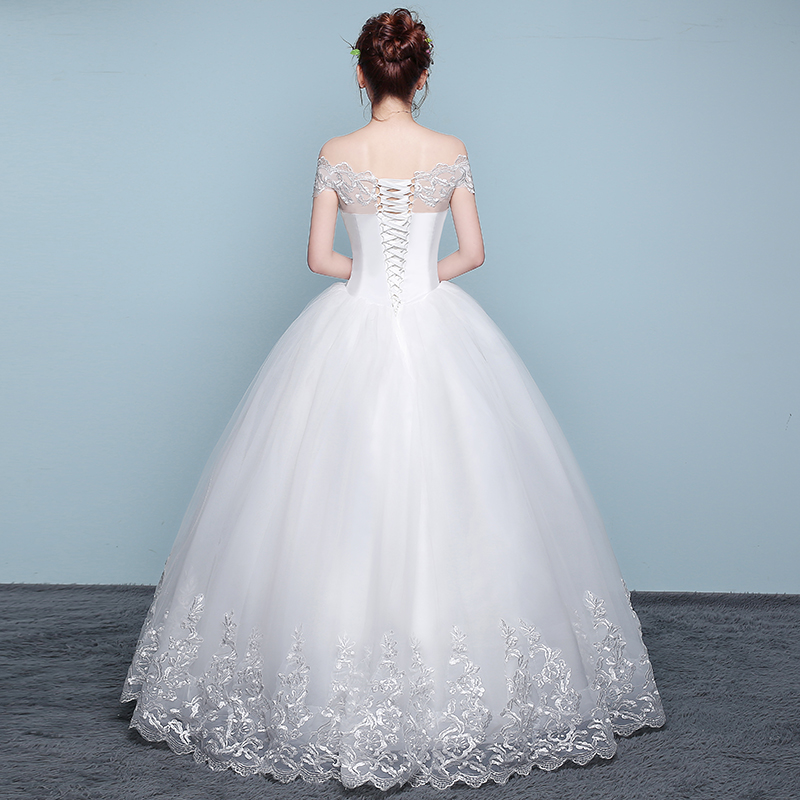 Hochzeitskleid 2024, neu, günstig, U-Boot-Ausschnitt, Ballkleid, schulterfrei, Prinzessin, Brautkleider, Übergröße, Vestido De Noiva, individuell