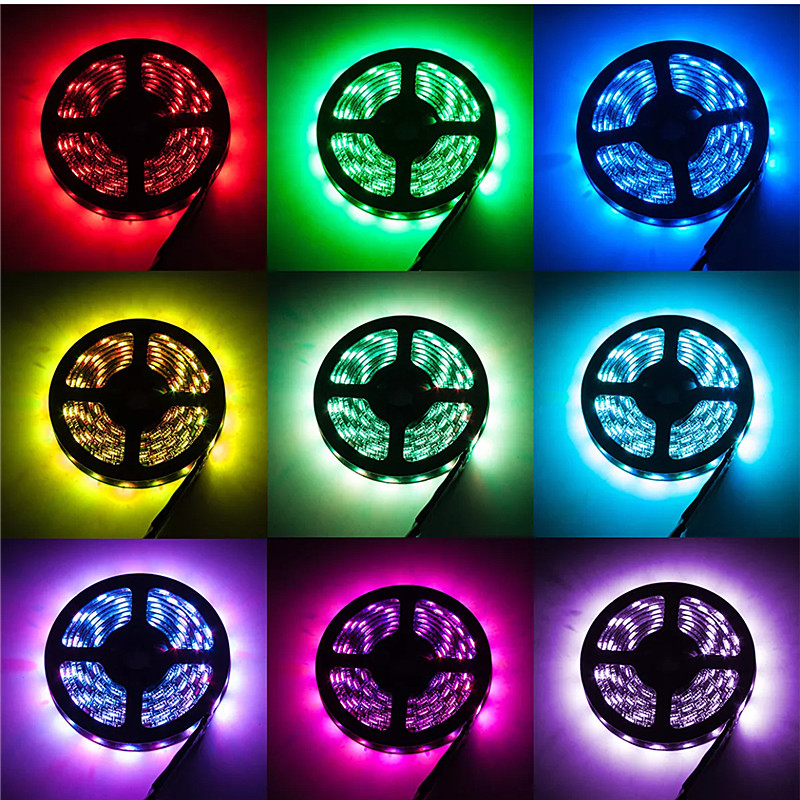 Retroiluminación de TV USB 5V potencia 4x50cm / 2x50cm 2x100cm RGB tira de luz LED Flexible 2m 3m cinta LED de fondo PCB blanca/negra