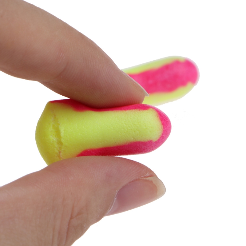 Tapones desechables de espuma suave para los oídos, protectores de oídos para dormir a prueba de ronquidos, sin cordones, 10 pares