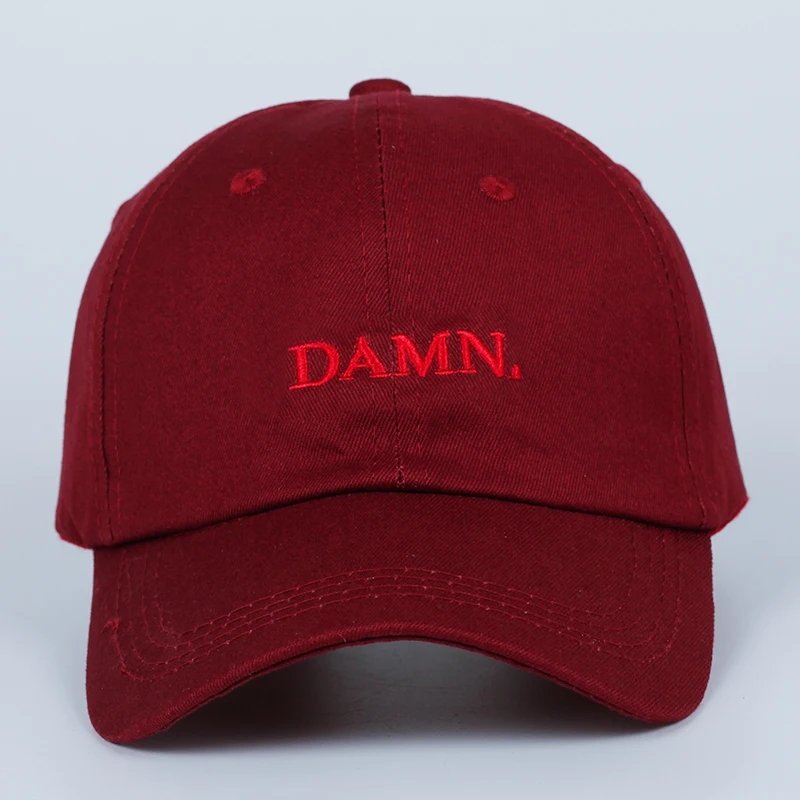 유니섹스 봄 여름 DAMN 모자 수 놓은 지구 아빠 모자 힙합 모자 Kendrick Lamar 랩퍼 스냅 백 모자 야구 모자 도매