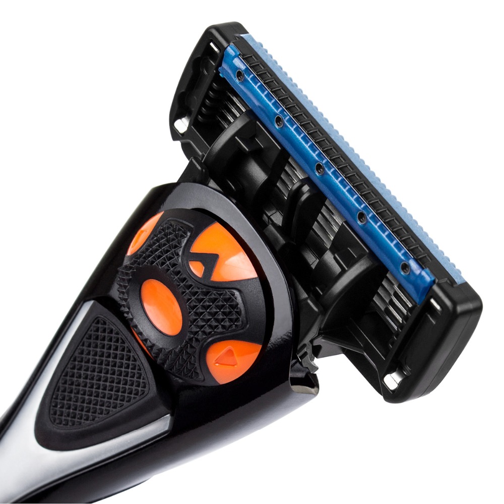 Qshave Black Spider Man Manual Shaving Razor USA Blade X5 Blade with Trimmer Blade fit Quattro Titanium