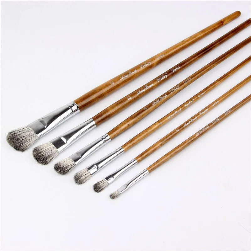 Sóc Tóc Màu Nước Acrylic Cọ Sơn Nghệ Thuật Tiếp Liệu Bộ Vẽ Tranh Bút Lông Nghệ Sĩ Vẽ Tranh Sơn Dầu Cọ