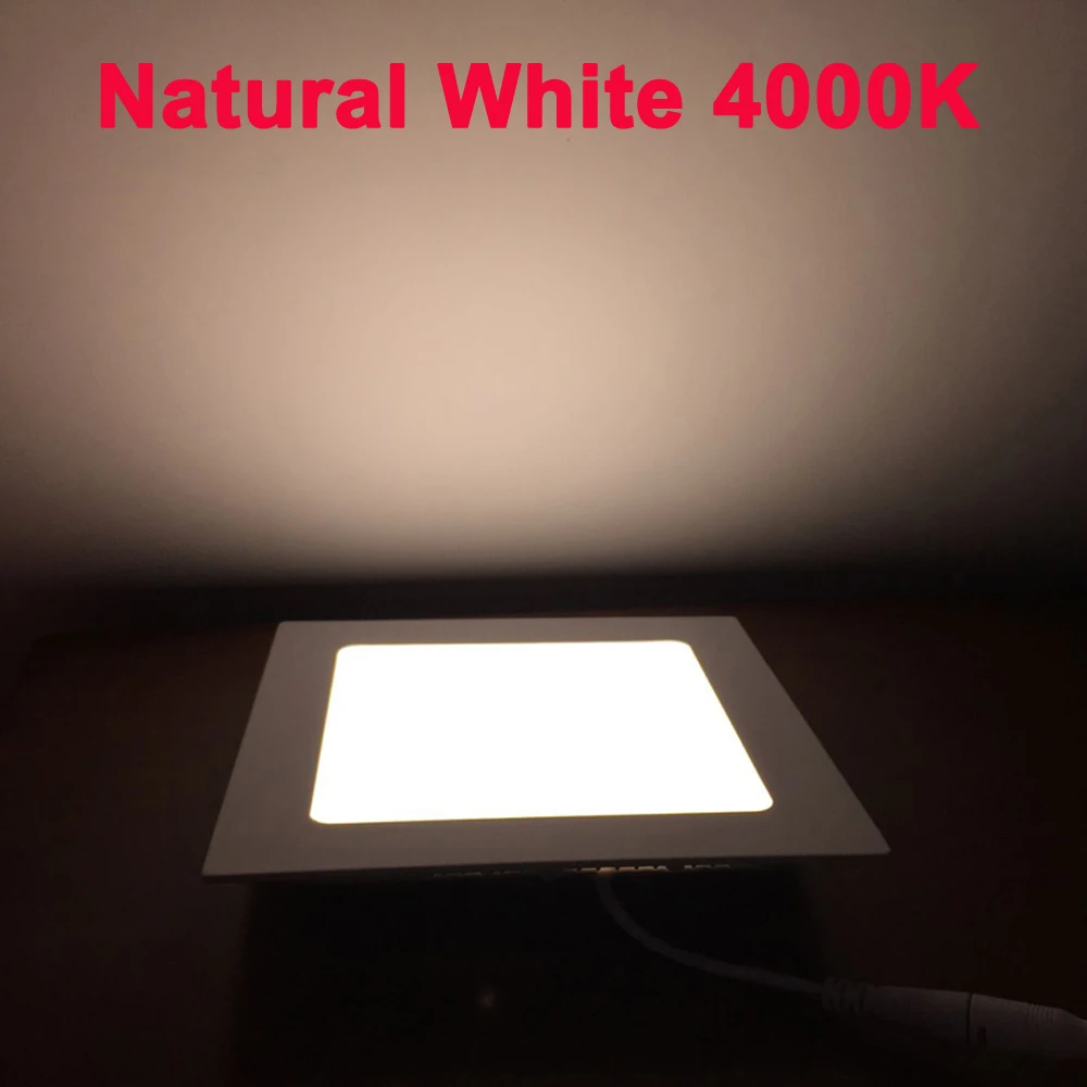 Siêu Mỏng Đèn Led Panel Âm Trần 3W 6W 9W 12W15W 18W Tròn/Vuông Đèn LED Ốp Trần Đèn đèn AC85-265V Đèn Led Panel Âm Trần Đèn