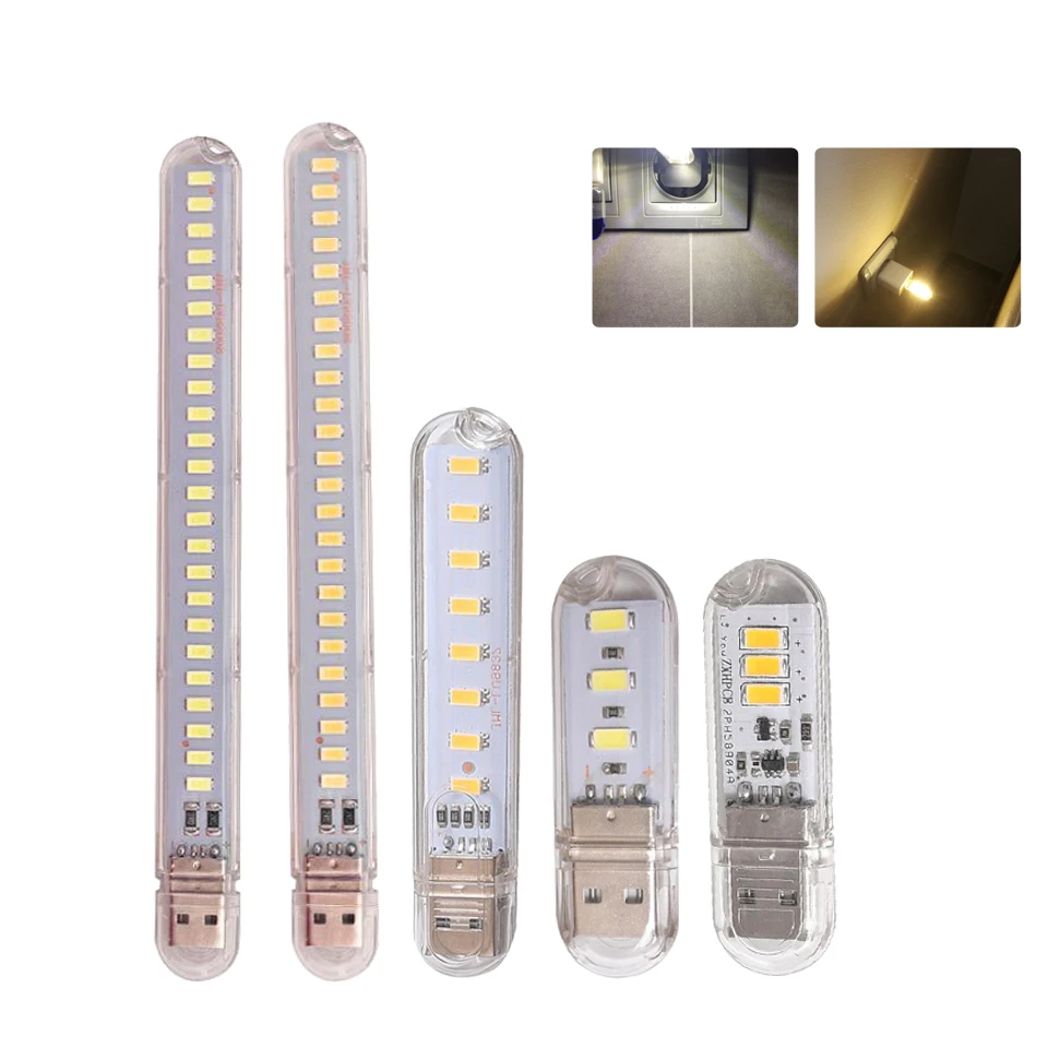 Mini USB Di Động Đèn LED Đèn Sách DC5V Siêu Sáng Đọc Sách Đèn 3 Đèn LED 8 Đèn LED 24 Bóng Đèn LED Đèn ngân Hàng Điện Máy Tính Laptop Notebook