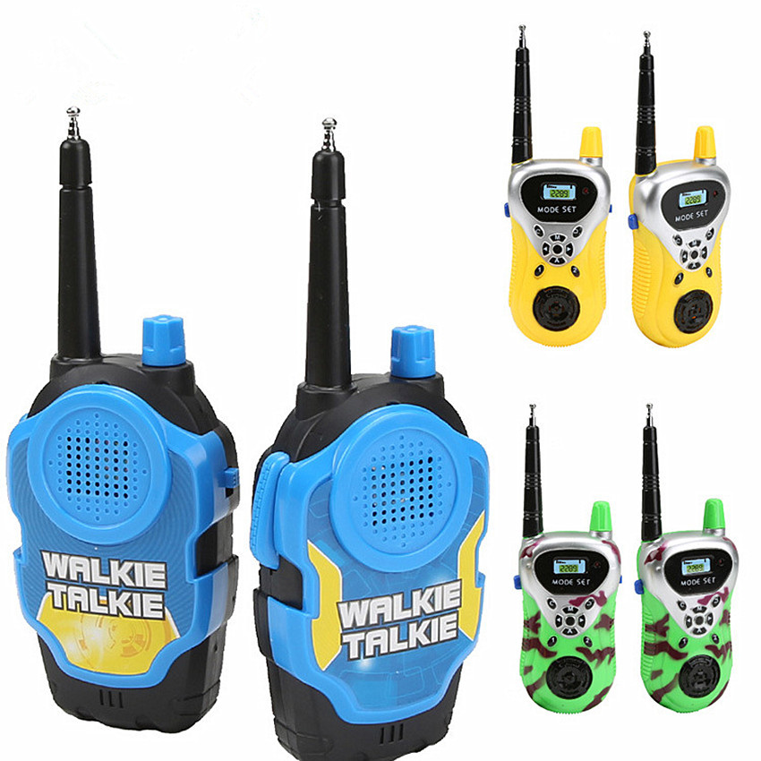 Walkie Talkies 2Pcs 50M Mini 2Ch Radio Telefon für Kinder Tragbare Handheld Kinder Outdoor Elektronische Sprech Spielzeug für Kinder