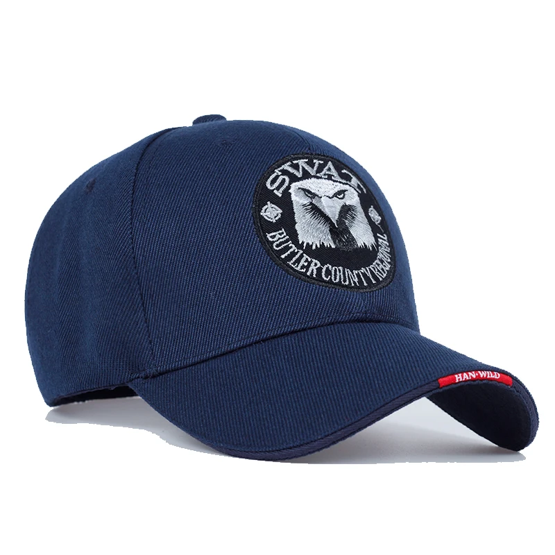 SWAT Army หมวกชายปัก Eagle เบสบอลสีดําหมวก Gorras Para Hombre ผู้หญิง Snapback Bone Masculino หมวกยุทธวิธี