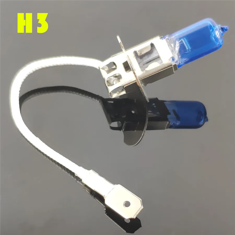 Lámpara halógena superblanca para coche, faro LED de 12V, 55W, 9005 W, H1, H3, H4, H7, H8, H11, 9006, HB3, 100, HB4