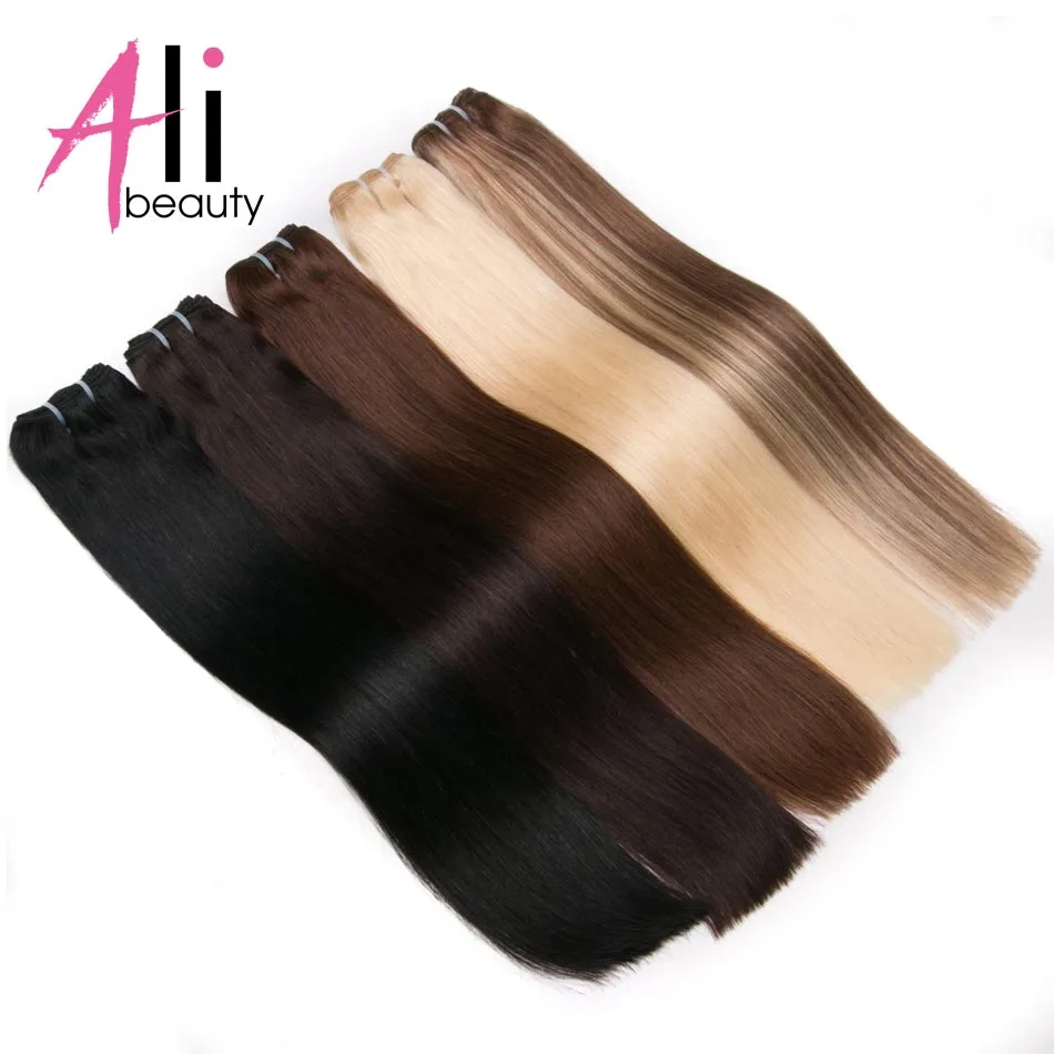 Steil menselijk haar inslagbundels Europese Remy natuurlijke menselijke haarverlenging 100 g kan krullend haar weeft