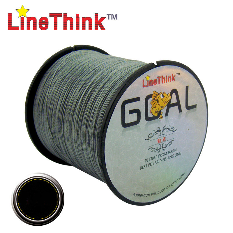 100m 300m 500m marca lineThink GOAL Japão multifilamento 100% PE linha de pesca trançada 8LB a 100LB