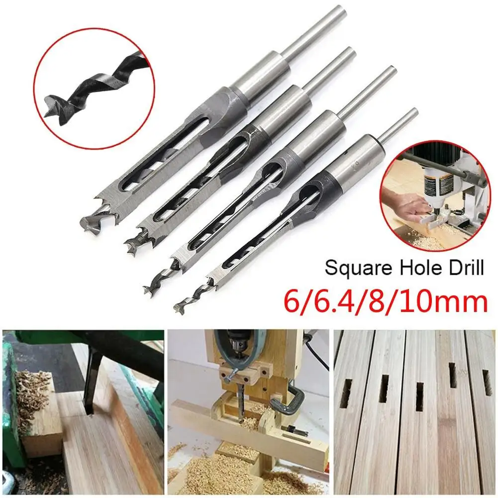 6/6.4/8/10/12.7Mm HSS Vuông Lỗ Mũi Mortising Dụng Cụ Dụng Cụ Làm Rau Cau