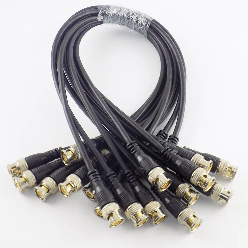 Cable BNC macho a BNC macho de 0,5 M/1M/2M/3M para adaptador BNC, Cable adaptador de conector de extensión para el hogar para cámara CCTV