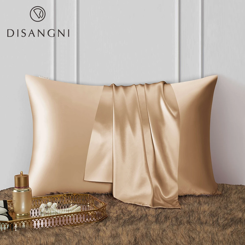 DISANGNI 22 Mummi 100% Dâu Tằm Tơ Lụa Áo Gối, Cho Mái Tóc Và Làn Da, 2 Mặt Lụa Kiểu Khóa Kéo, 1 Máy Tính