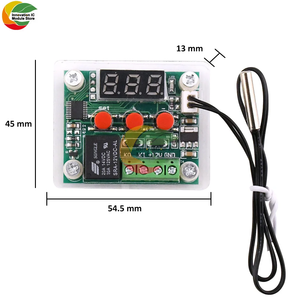 Acrylic Shell Accessories New Version With Button W1209 Digital Display Thermostat High Precision Thermostat Acrylic Shell
