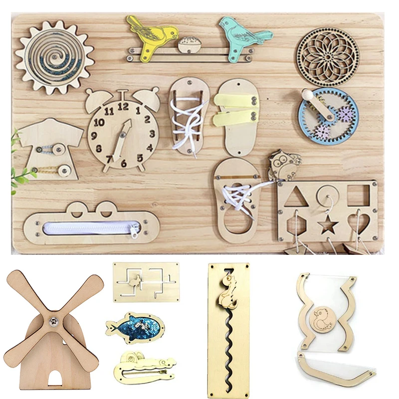 Trẻ Em Bận Rộn Ban Tự Làm Đồ Chơi Giáo Dục Cho Bé Montessori Cảm Giác Hoạt Động Bảng Phụ Kiện Nhận Thức Đồ Chơi Trẻ Em Bận Rộn Ban Phần