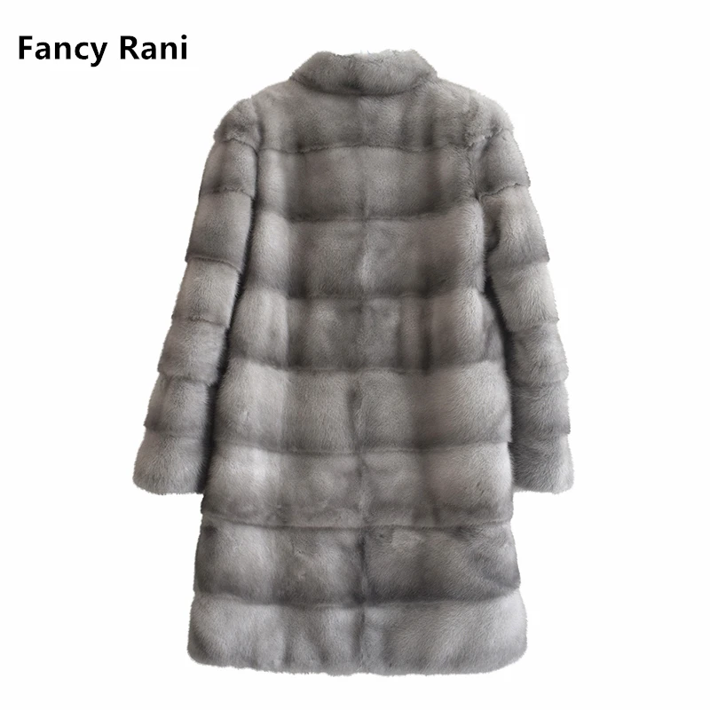 แฟนซี Rani Real Mink Fur Coat ผู้หญิงธรรมชาติฤดูหนาวแจ็คเก็ตหนังยาวหรูหราเสื้อผ้าหญิง 2023 Mink Fur Coat ผู้หญิงโปรโมชั่น