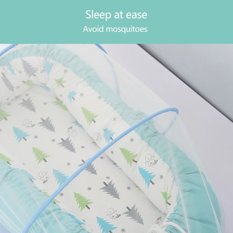 77HD เด็ก Crib ยุงสุทธิแบบพกพาทารกเตียง Canopy Netting พับ Sleeping Cradle แมลงสุทธิเต็นท์