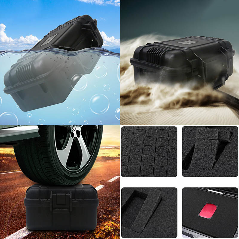 Boîte à outils pour instruments de sécurité, boîte à outils de protection étanche et antichoc, mallette à outils scellée, valise résistante aux chocs avec éponge