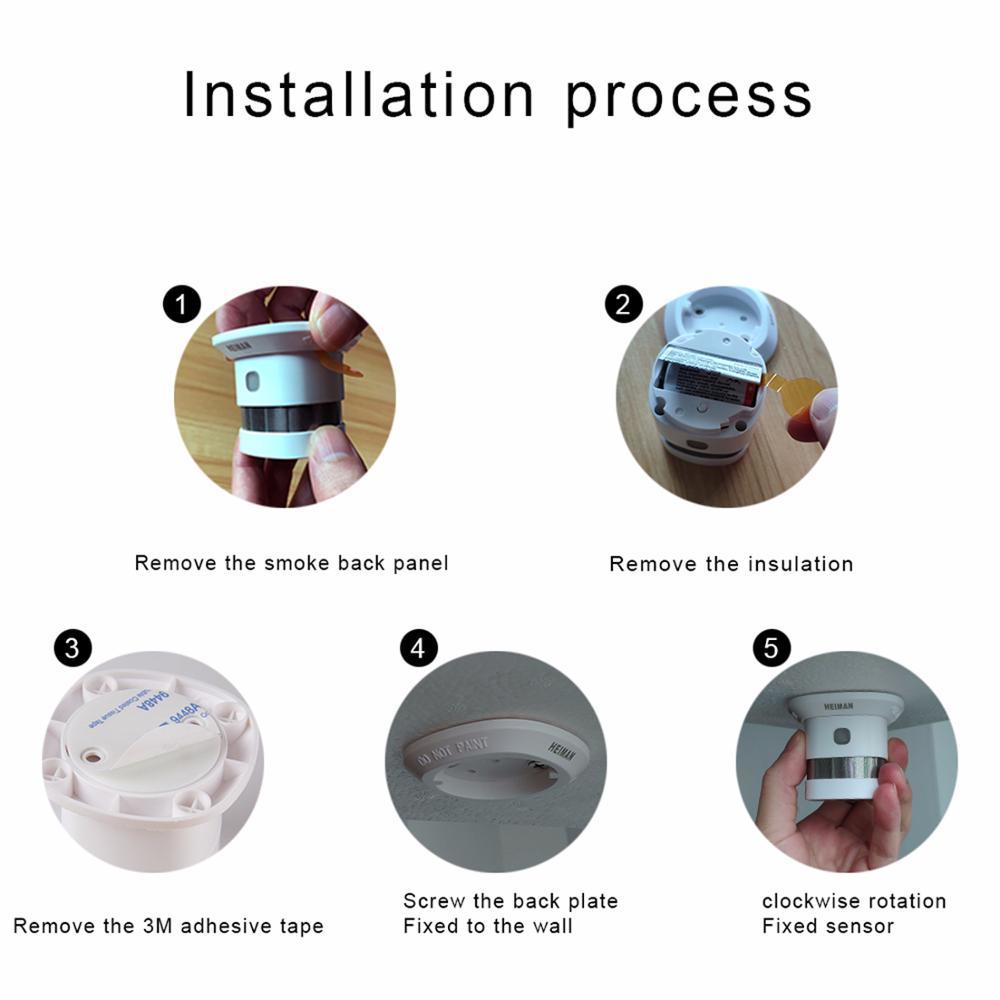HEIMAN-alarma de incendios Zigbee, de 4 piezas detector de humo, sistema de hogar inteligente de 2,4 GHz, Sensor de prevención de seguridad de alta sensibilidad, Envío Gratis