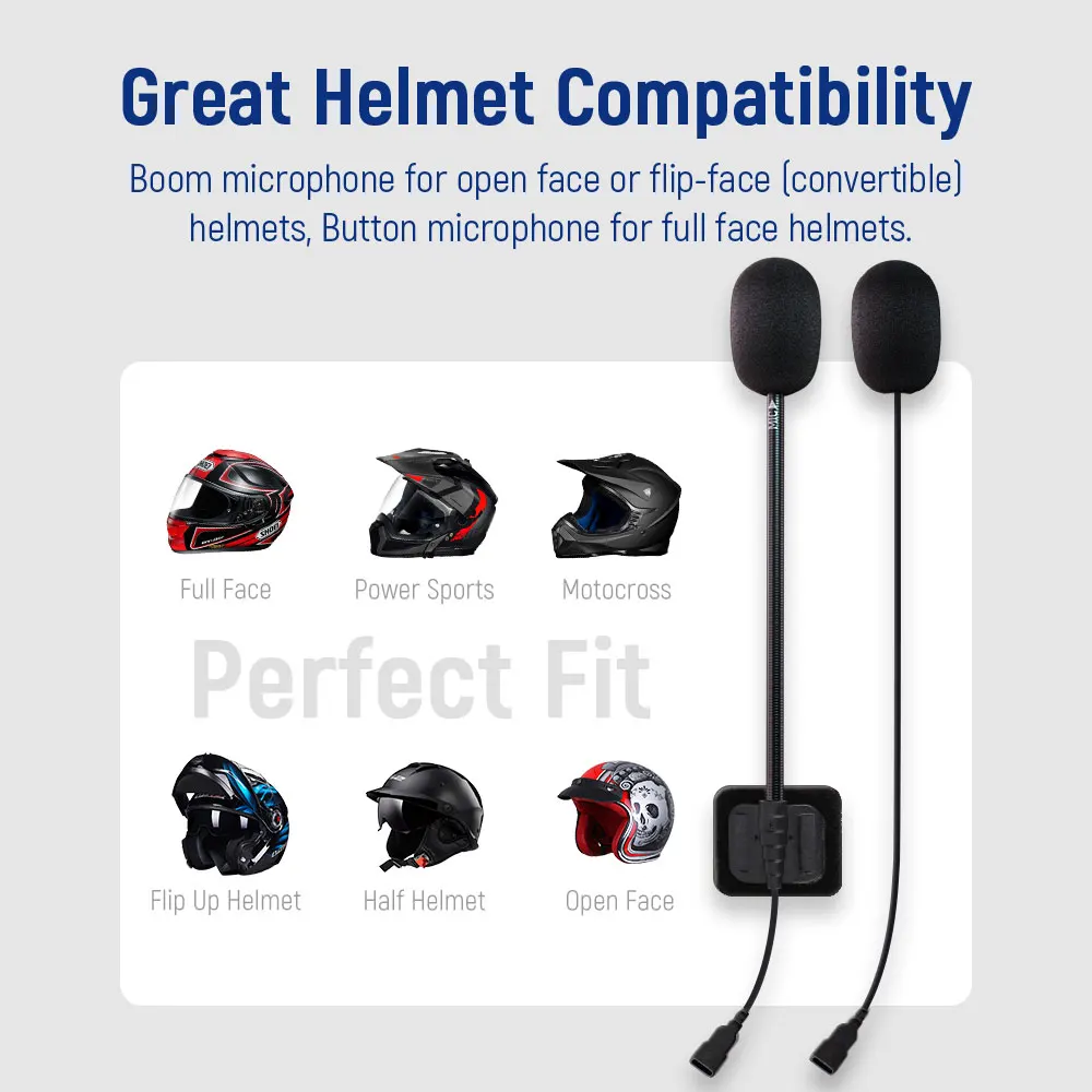 Lexin brand Moto intercom headset and metal clip accessories for lx-b4fm Pro Bluetooth helmet intercom headset plug