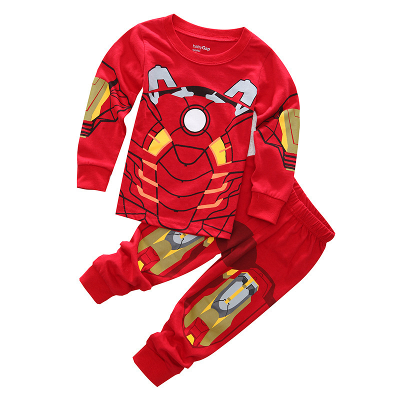 Traje para niños, pijamas de Spiderman para niños, pijamas de dibujos animados, traje, pijamas de algodón de dibujos animados para niñas, pijamas de primavera y otoño