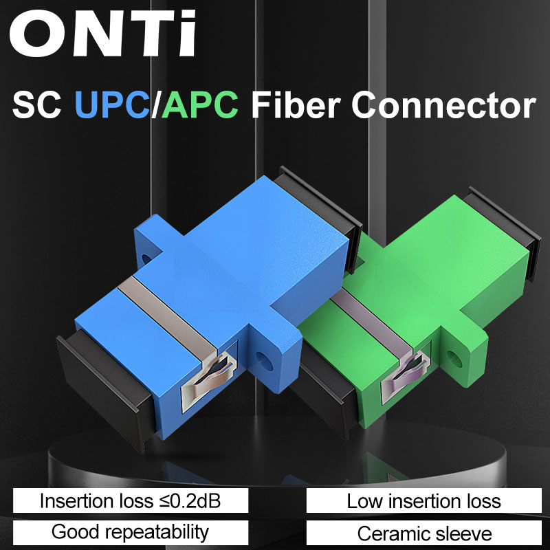 ONTi 50-400 шт. адаптер для оптоволоконного разъема SC/UPC SM фланец одномодовый симплекс SC-SC APC соединитель оптовая продажа