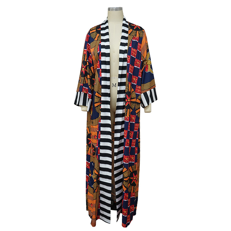 Vêtements africains Dashiki pour femmes, chemise longue imprimée, cardigan, manteau, robe, automne, hiver, 2021