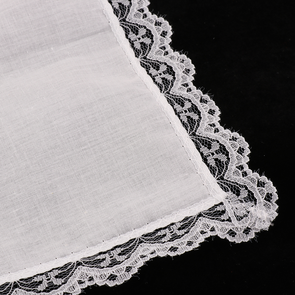 1/ 5 pçs lenços de algodão branco hanky em branco rendas hankies para o casamento comer comida bolso lenços quadrados para homem e mulher