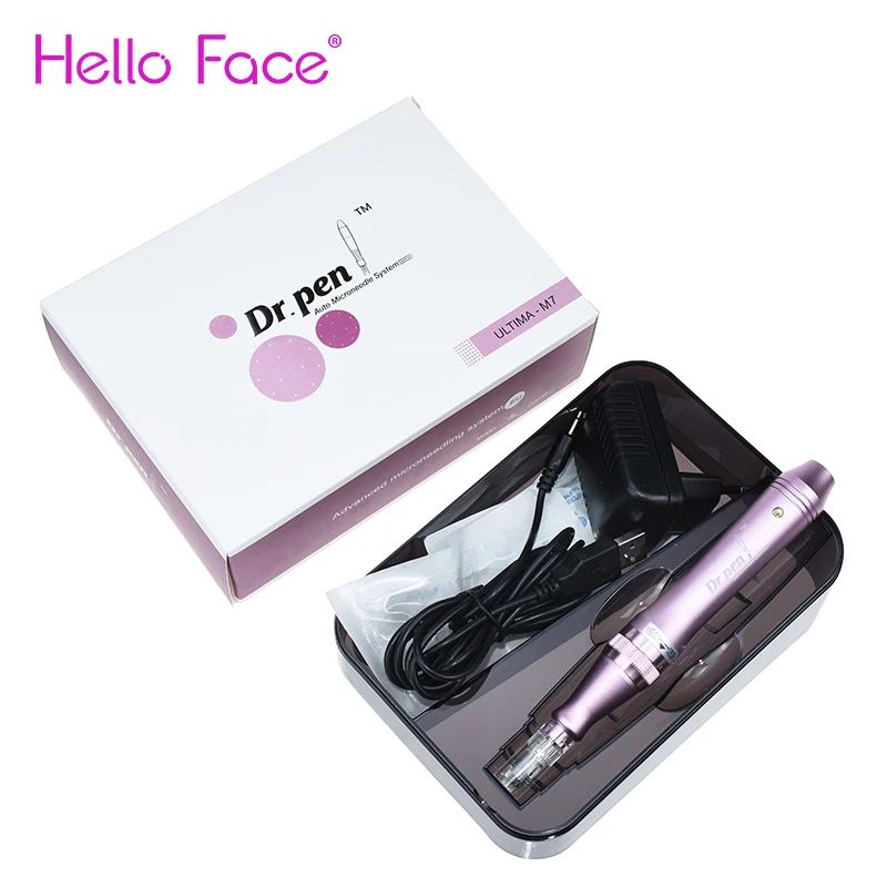 Dr.pen-M7-W Derma Pen Agulha Cartucho Agulha Dicas, Electric Micro Rolling Machine, Sem Fio, 12 Pin