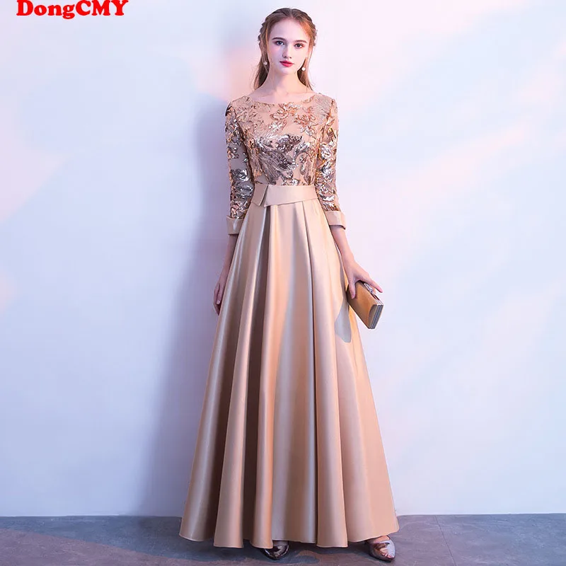 DongCMY-Mulheres longo Formal Sequined Prom Vestidos, Maxi Evening Party, Plus Size, vestidos bordados, Novo