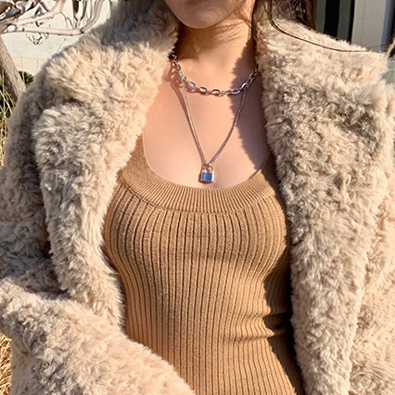 Lautaro ฤดูหนาวขนาดใหญ่ยาวขน Fuzzy Warm หนาหนา Faux Fur Coat Sashes Lapel สไตล์หรูหราเกาหลีแฟชั่น2021