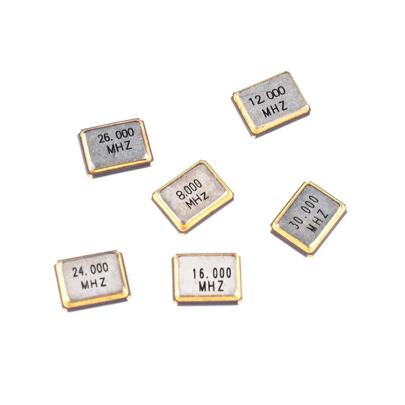 10 Cái/lốc 3225 Bị Động SMD Dao Động Tinh Thể 4PIN Dao Động 8Mhz 11.0592Mhz 12Mhz 13.56Mhz 14.31838Mhz 16mhz 20Mhz 22.1184Mhz