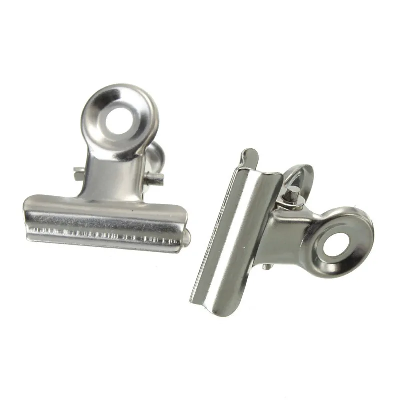 Clip per raccoglitori di documenti in carta per ufficio in metallo tono argento da 10 pezzi convenienti 22mm