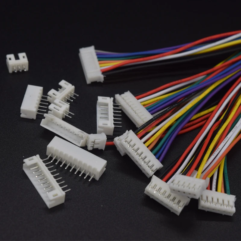 10 juegos Mini Micro JST 2,0 PH conector macho hembra 2/3/4/5/6/7/8/9/10 pines enchufe con terminales Cables enchufe 200MM 26AWG