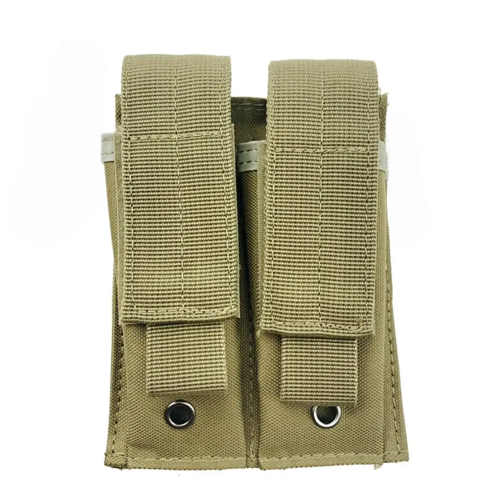 New Molle Double Pistol Mag Pouch Single Double Stack Magazine for 9mm/.40 Calibers Gl 17 S&W M&P Sig 226 / 229 1911