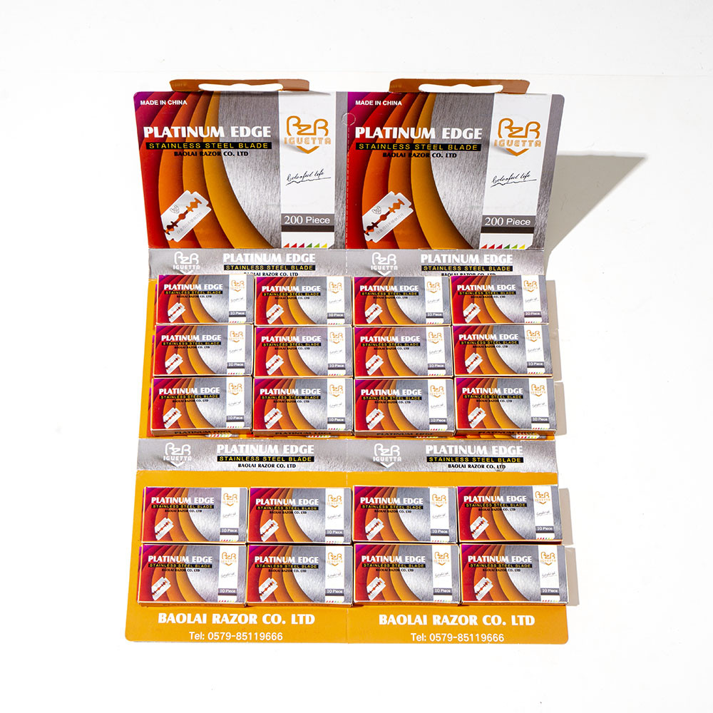 50/10 шт., двусторонние лезвия для бритвы из нержавеющей стали